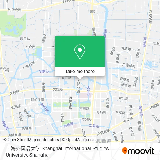 上海外国语大学 Shanghai International Studies University map