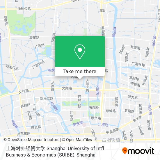 上海对外经贸大学 Shanghai University of Int'l Business & Economics (SUIBE) map