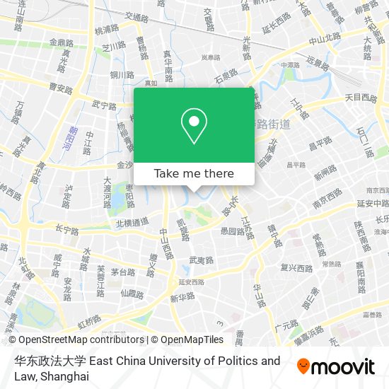 华东政法大学 East China University of Politics and Law map
