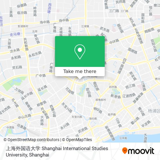 上海外国语大学 Shanghai International Studies University map