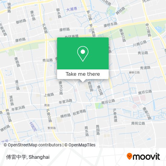 傅雷中学 map
