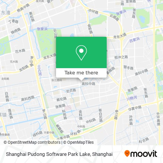 Shanghai Pudong Software Park Lake map