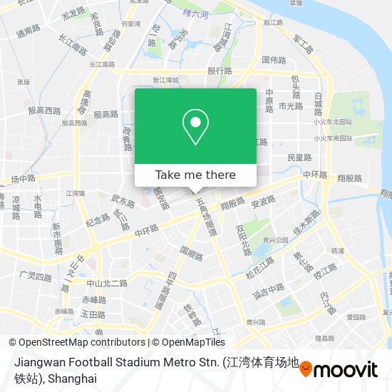 Jiangwan Football Stadium Metro Stn. (江湾体育场地铁站) map