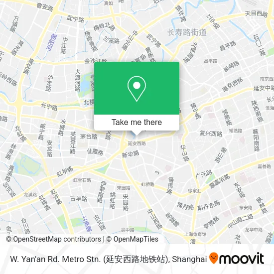 W. Yan'an Rd. Metro Stn. (延安西路地铁站) map