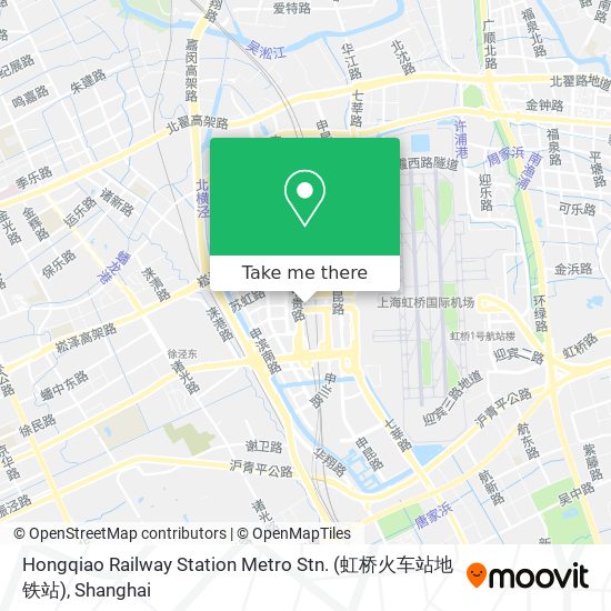 Hongqiao Railway Station Metro Stn. (虹桥火车站地铁站) map