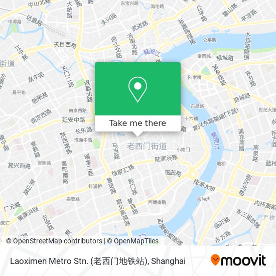 Laoximen Metro Stn. (老西门地铁站) map
