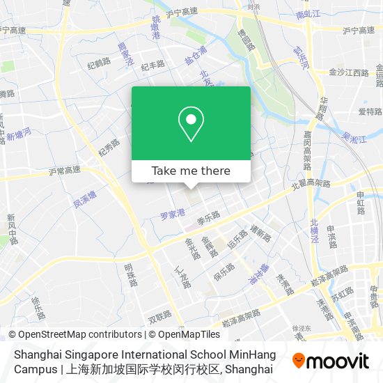 Shanghai Singapore International School MinHang Campus | 上海新加坡国际学校闵行校区 map