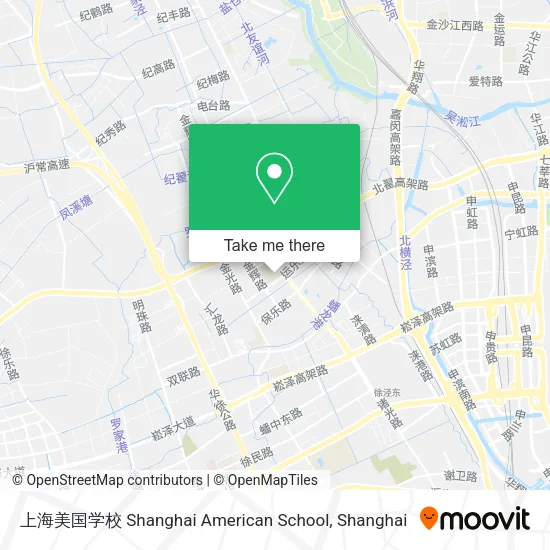 上海美国学校 Shanghai American School map