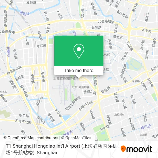 T1 Shanghai Hongqiao Int'l Airport (上海虹桥国际机场1号航站楼) map