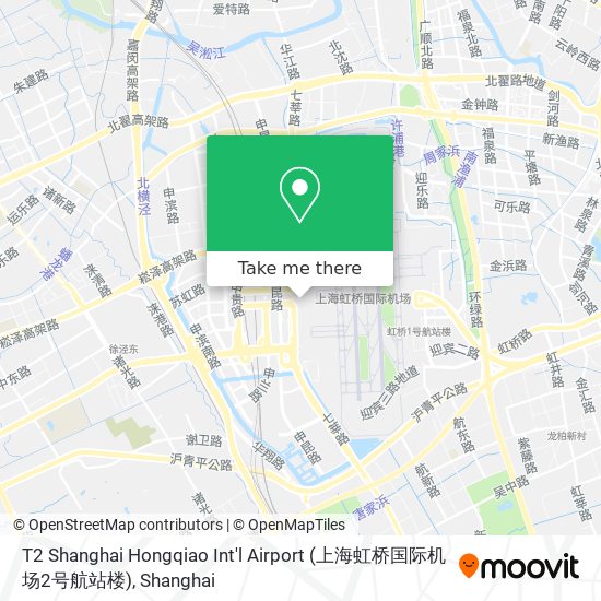 T2 Shanghai Hongqiao Int'l Airport (上海虹桥国际机场2号航站楼) map