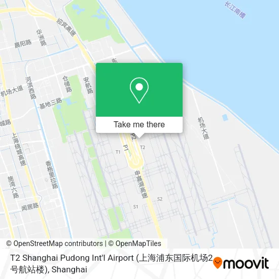 T2 Shanghai Pudong Int'l Airport (上海浦东国际机场2号航站楼) map