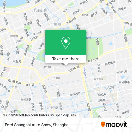 Ford Shanghai Auto Show map