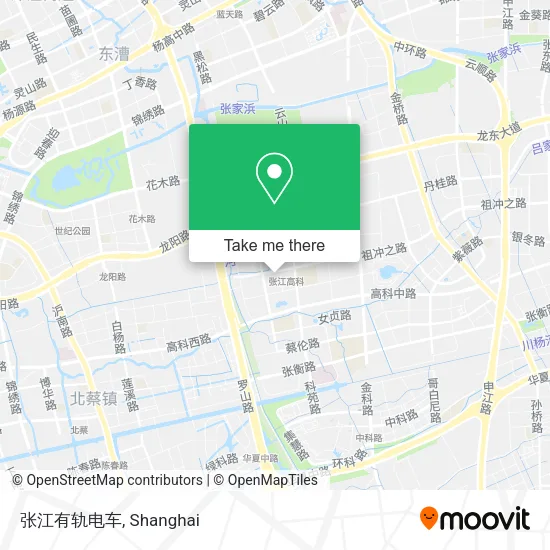 张江有轨电车 map