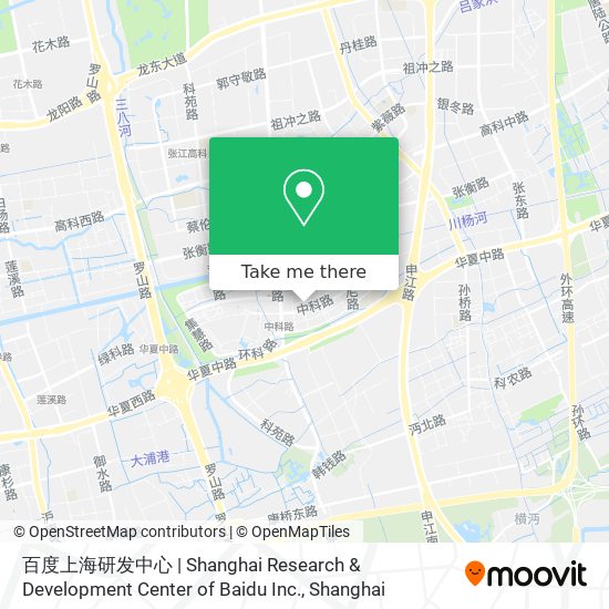 百度上海研发中心 | Shanghai Research & Development Center of Baidu Inc. map