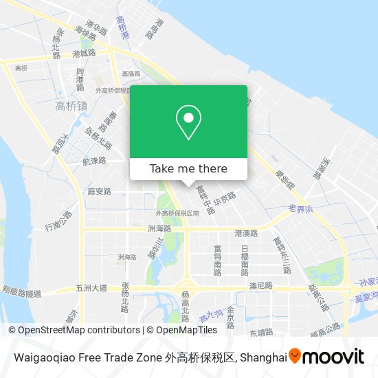 Waigaoqiao Free Trade Zone 外高桥保税区 map