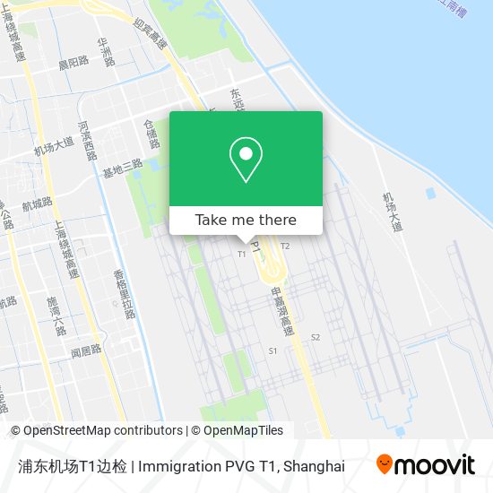 浦东机场T1边检 | Immigration PVG T1 map