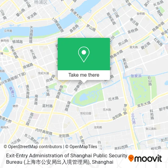 Exit-Entry Administration of Shanghai Public Security Bureau (上海市公安局出入境管理局) map