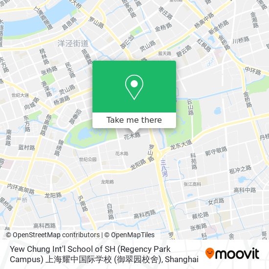 Yew Chung Int'l School of SH (Regency Park Campus) 上海耀中国际学校 (御翠园校舍) map