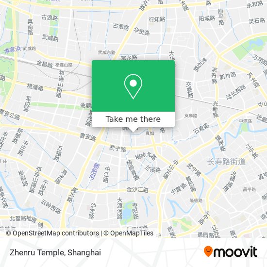 Zhenru Temple map