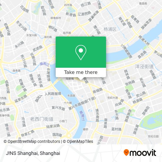 J!NS Shanghai map