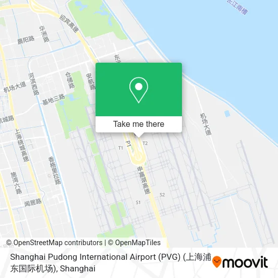 Shanghai Pudong International Airport (PVG) (上海浦东国际机场) map