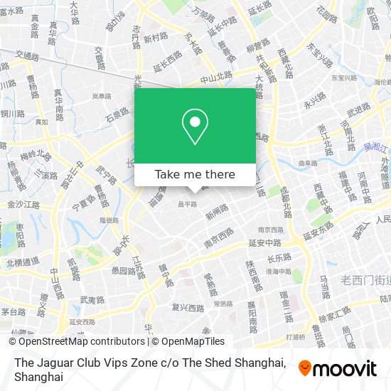 The Jaguar Club Vips Zone c / o The Shed Shanghai map
