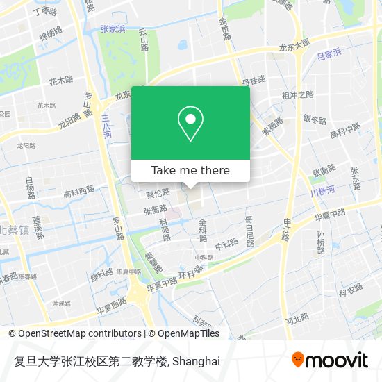 复旦大学张江校区第二教学楼 map