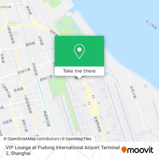 VIP Lounge at Pudong International Airport Terminal 2 map