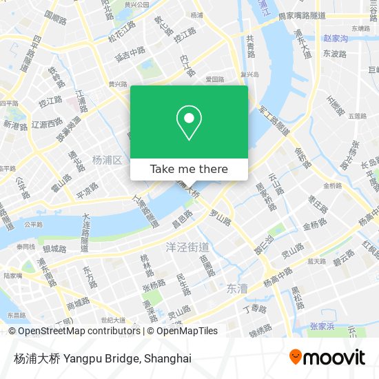 杨浦大桥 Yangpu Bridge map