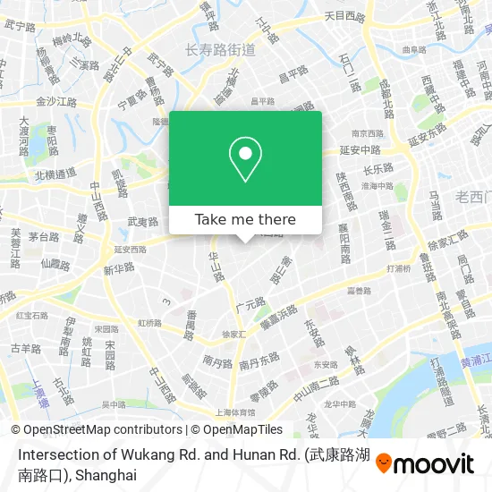 Intersection of Wukang Rd. and Hunan Rd. (武康路湖南路口) map