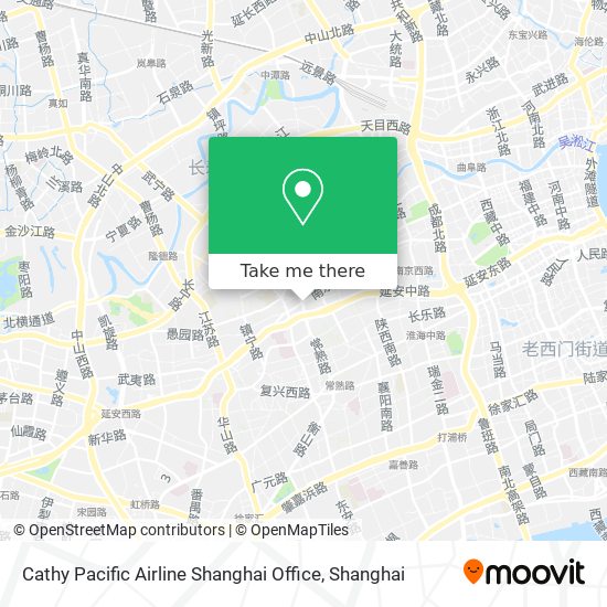 Cathy Pacific Airline Shanghai Office map