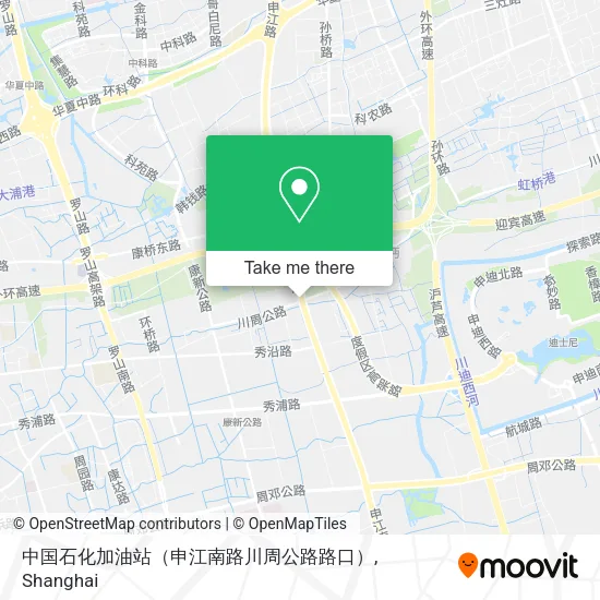 中国石化加油站（申江南路川周公路路口） map