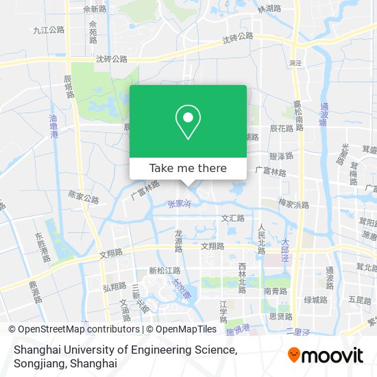 Shanghai University of Engineering Science, Songjiang map