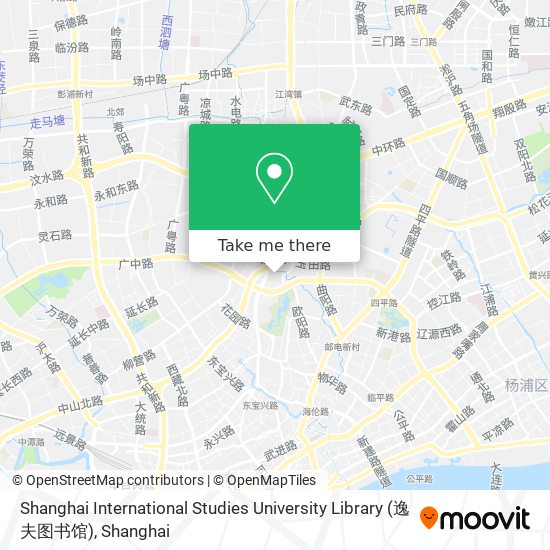 Shanghai International Studies University Library (逸夫图书馆) map