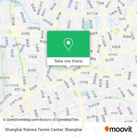 Shanghai Xianxia Tennis Center map