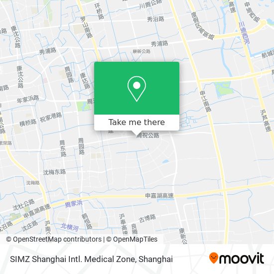 SIMZ Shanghai Intl. Medical Zone map