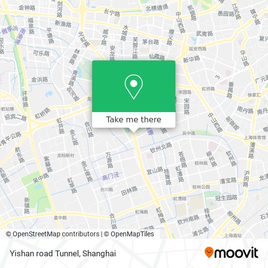 Yishan road Tunnel map
