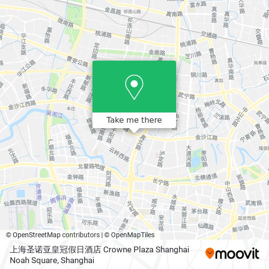 上海圣诺亚皇冠假日酒店 Crowne Plaza Shanghai Noah Square map