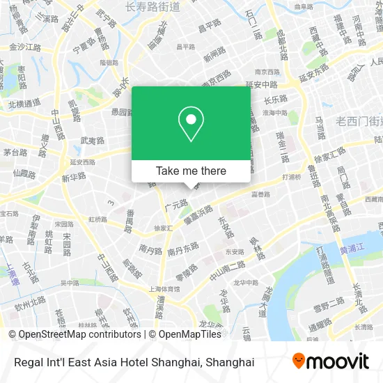 Regal Int'l East Asia Hotel Shanghai map