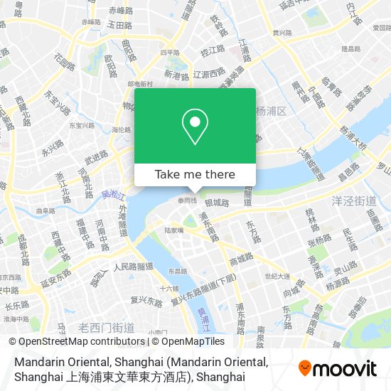 Mandarin Oriental, Shanghai map