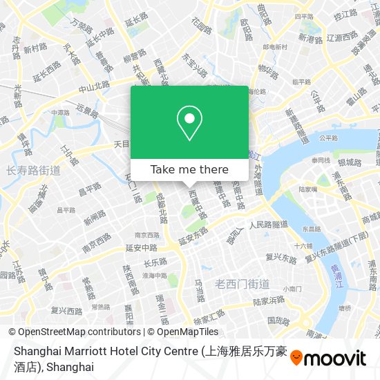Shanghai Marriott Hotel City Centre (上海雅居乐万豪酒店) map