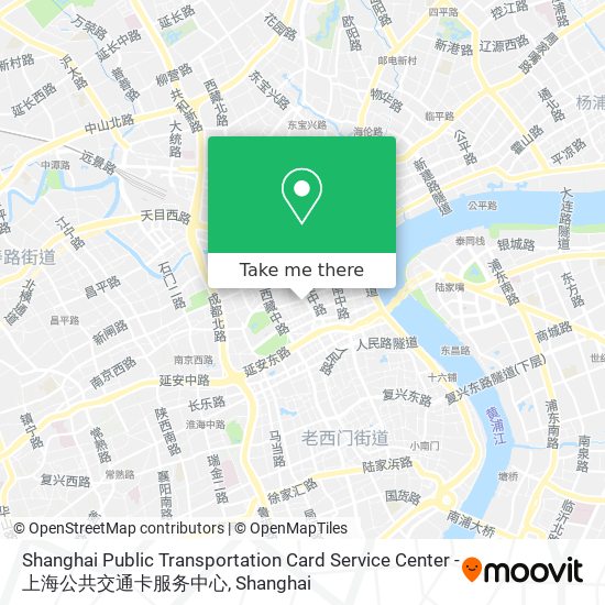 Shanghai Public Transportation Card Service Center - 上海公共交通卡服务中心 map