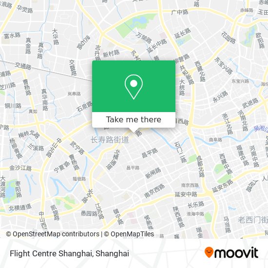 Flight Centre Shanghai map