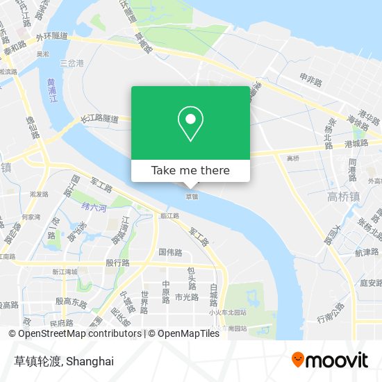 草镇轮渡 map