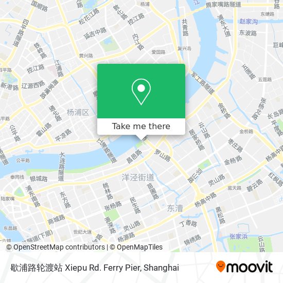 歇浦路轮渡站 Xiepu Rd. Ferry Pier map