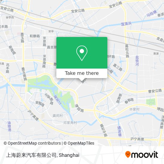 上海蔚来汽车有限公司 map