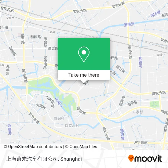 上海蔚来汽车有限公司 map