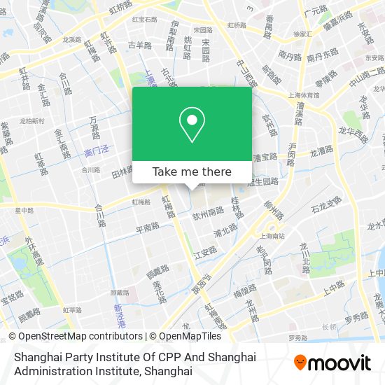 Shanghai Party Institute Of CPP And Shanghai Administration Institute map
