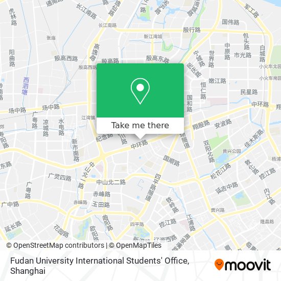 Fudan University International Students' Office map