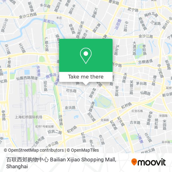 百联西郊购物中心 Bailian Xijiao Shopping Mall map